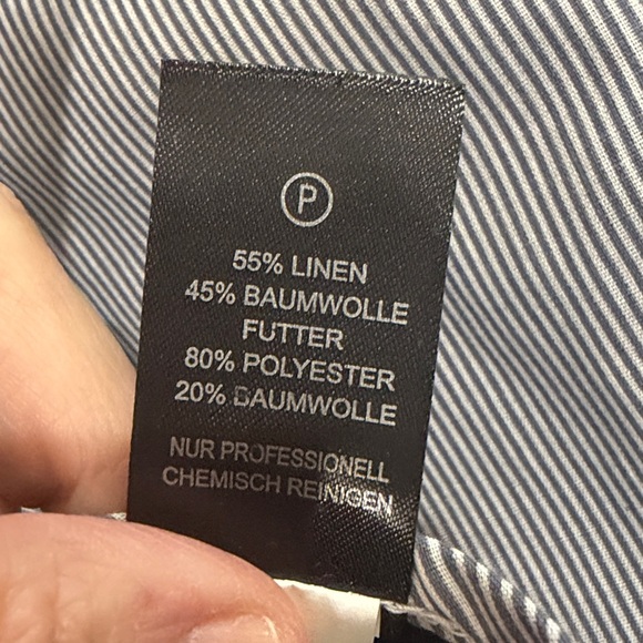 Willi Smith Navy Linen Women's Blazer Medium - Picture 10 of 12